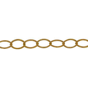 Chain by Foot. 14kt Gold Filled 5.4mm Width by 8.8mm Length, Flat Oval Cable Chain. Price per: 1 Foot.