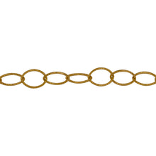 Load image into Gallery viewer, Chain by Foot. 14kt Gold Filled 5.5mm Width by 7.7mm Length, Twisted Oval Cable Chain. Price per: 1 Foot.

