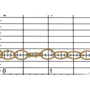 14kt Gold Filled 5.5mm Width by 7.7mm Length, Twisted Oval Cable Chain. Price per: 1 Foot.