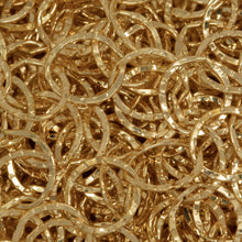 Load image into Gallery viewer, 14kt Gold Filled 7.2mm Width / Length Flat Hammered Circle Chain. Price per: 1 Foot.
