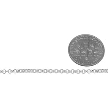 Load image into Gallery viewer, Sterling Silver 2.00mm Width / Length Rolo Chain. Price per: 1 Foot.
