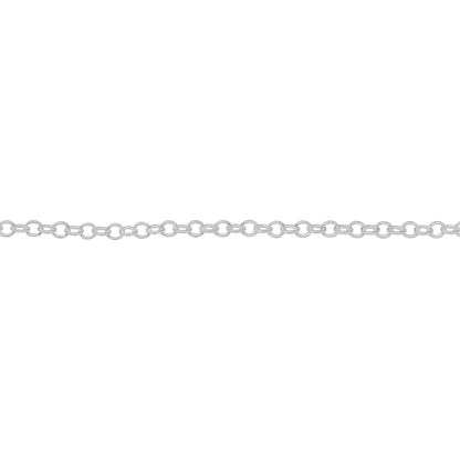Chain by Foot. Sterling Silver 1.8mm Width by 2.2mm Length, Twisted Cable Chain. Price per: 1 Foot.