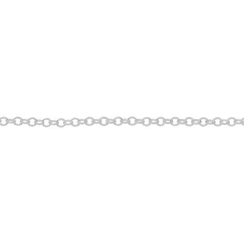Chain by Foot. Sterling Silver 1.8mm Width by 2.2mm Length, Twisted Cable Chain. Price per: 1 Foot.
