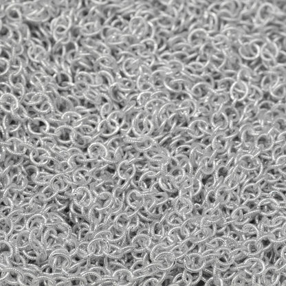 Sterling Silver 1.8mm Width by 2.2mm Length, Twisted Cable Chain. Price per: 1 Foot.