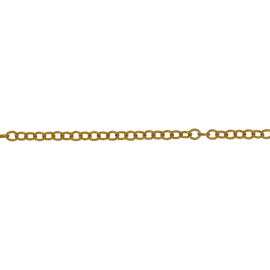 Chain by Foot. 14kt Gold Filled 1.8mm Width by 2.2mm Length, Twisted Cable Chain. Price per: 1 Foot.