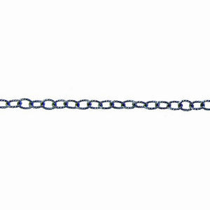 Sterling Silver Oxidized 1.8mm Width by 2.2mm Length, Twisted Cable Chain. Price per: 1 Foot.