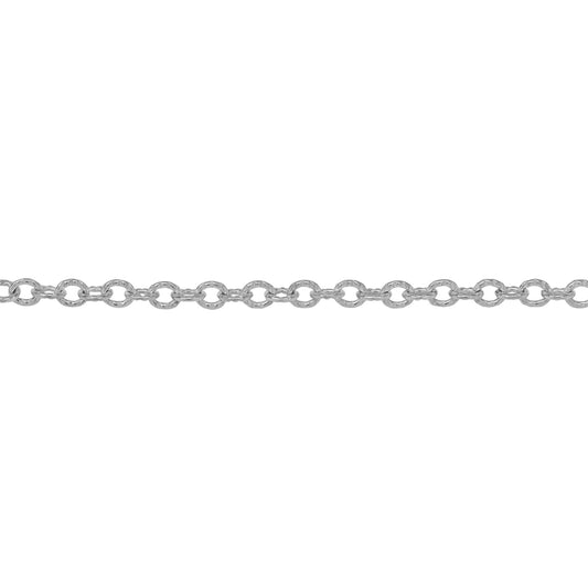 Chain by Foot. Sterling Silver 2.50mm Width by 3.20mm Length, Corrugated Cable Chain. Price per: 1 Foot.