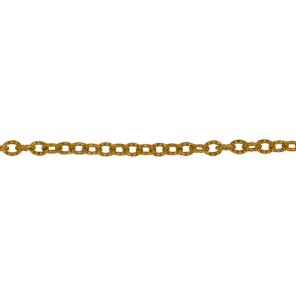 Chain by Foot. 14kt Gold Filled 2.50mm Width by 3.20mm Length, Corrugated Cable Chain. Price per: 1 Foot.