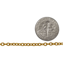 Load image into Gallery viewer, 14kt Gold Filled 2.50mm Width by 3.20mm Length, Corrugated Cable Chain. Price per: 1 Foot.
