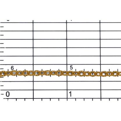 14kt Gold Filled 2.50mm Width by 3.20mm Length, Corrugated Cable Chain. Price per: 1 Foot.
