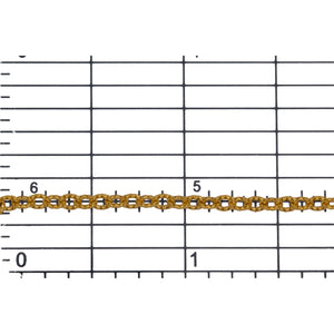 14kt Gold Filled 2.50mm Width by 3.20mm Length, Corrugated Cable Chain. Price per: 1 Foot.