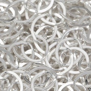 Sterling Silver 7.2mm Width by 7.8mm Length, Flat Circle Chain. Price per: 1 Foot.