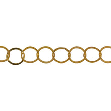 Load image into Gallery viewer, Chain by Foot. 14kt Gold Filled 7.2mm Width by 7.8mm Length, Flat Circle Chain. Price per: 1 Foot.

