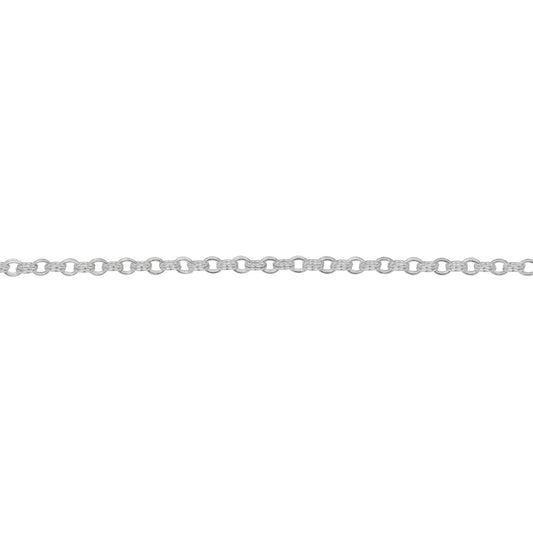 Chain by Foot. Sterling Silver 1.6mm Width by 2.4mm Length, Double Cable Chain. Price per: 1 Foot.