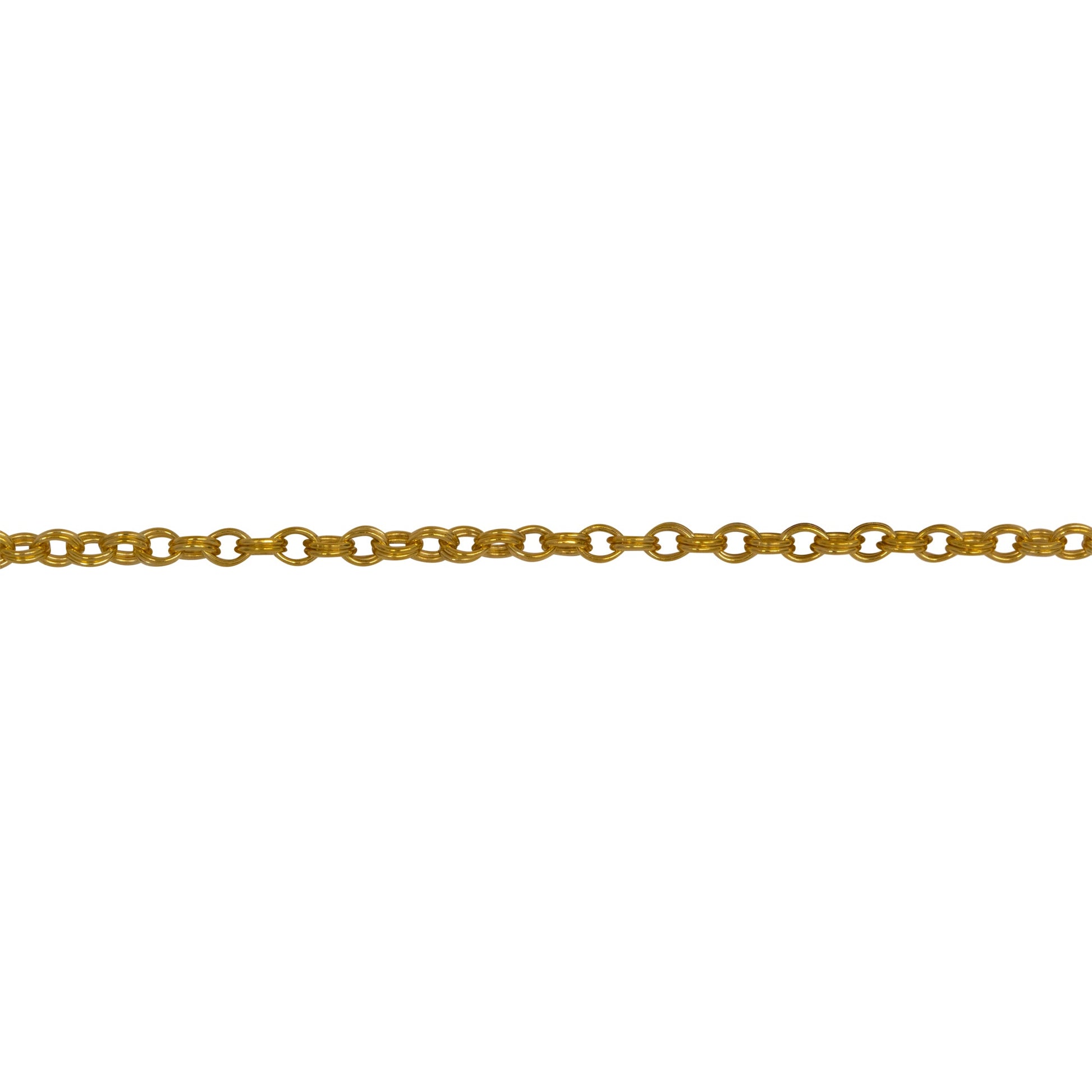 Chain by Foot. 14kt Gold Filled 1.6mm Width by 2.4mm Length, Double Cable Chain. Price per: 1 Foot.