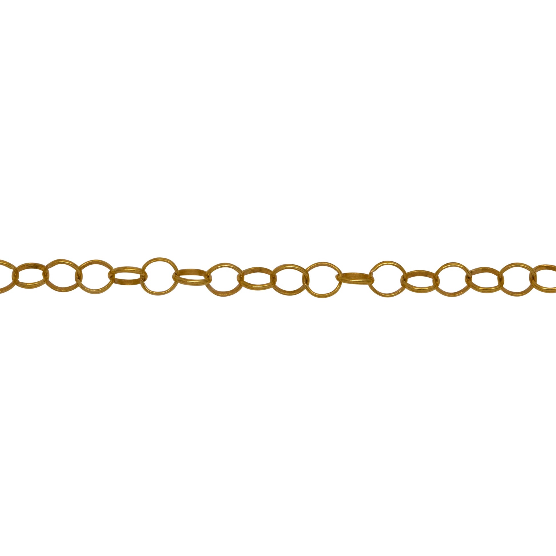 Chain by Foot. 14kt Gold Filled 2.2mm Width by 3.4mm Length, Oval Rolo Chain. Price per: 1 Foot.