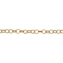 Load image into Gallery viewer, Chain by Foot. 14kt Gold Filled 2.2mm Width by 3.4mm Length, Oval Rolo Chain. Price per: 1 Foot.
