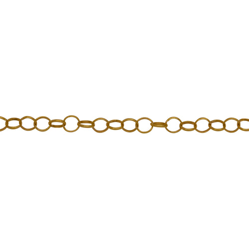 Chain by Foot. 14kt Gold Filled 2.2mm Width by 3.4mm Length, Oval Rolo Chain. Price per: 1 Foot.