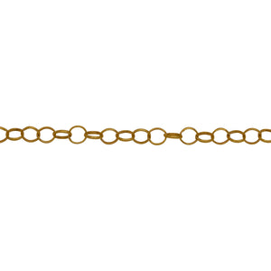 Chain by Foot. 14kt Gold Filled 2.2mm Width by 3.4mm Length, Oval Rolo Chain. Price per: 1 Foot.