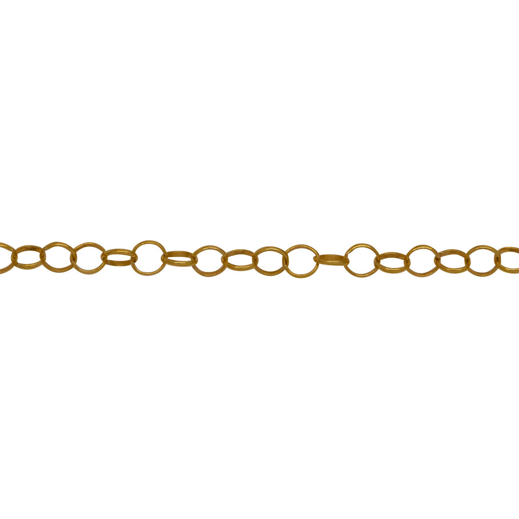Chain by Foot. 14kt Gold Filled 2.2mm Width by 3.4mm Length, Oval Rolo Chain. Price per: 1 Foot.