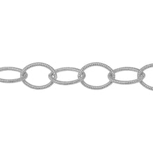 Load image into Gallery viewer, Chain by Foot. Sterling Silver 8.8mm Width by 12.2mm Length, Twisted Oval Cable Chain. Price per: 1 Foot.
