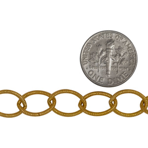 14kt Gold Filled 8.8mm Width by 12.2mm Length, Twisted Oval Cable Chain. Price per: 1 Foot.