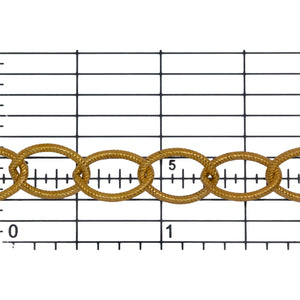 14kt Gold Filled 8.8mm Width by 12.2mm Length, Twisted Oval Cable Chain. Price per: 1 Foot.