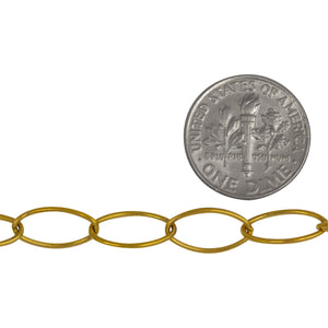 14kt Gold Filled 6.0mm Width by 12.0mm Length, Smooth Oval Cable Chain. Price per: 1 Foot.