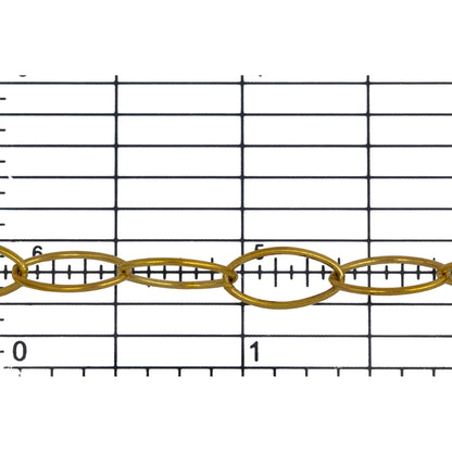 14kt Gold Filled 6.0mm Width by 12.0mm Length, Smooth Oval Cable Chain. Price per: 1 Foot.