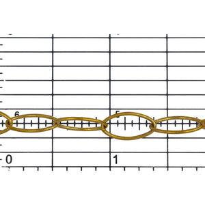 14kt Gold Filled 6.0mm Width by 12.0mm Length, Smooth Oval Cable Chain. Price per: 1 Foot.