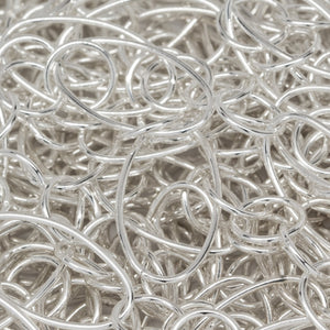 Sterling Silver 11.0mm Width by 20.0mm Length Smooth Oval Link Connected to Three of 8.0mm Smooth Circle Links, Long and Short Chain. Price per: 1 Foot.