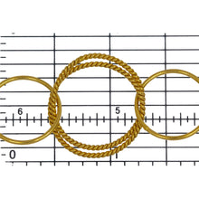 Load image into Gallery viewer, 14kt Gold Filled Double 21.0mm Width / Length Twisted Circle Links connected to Six of 17.0mm Width / Length Smooth Circle Links, Circle Chain. Price Per: 1 Foot.
