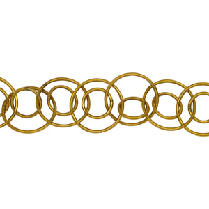 Chain by Foot. 14kt Gold Filled 9.70mm Width / Length Smooth Inner Circle and 16.50mm Width / Length Smooth Outer Circle, Double Circle Chain. Price per: 1 Foot.