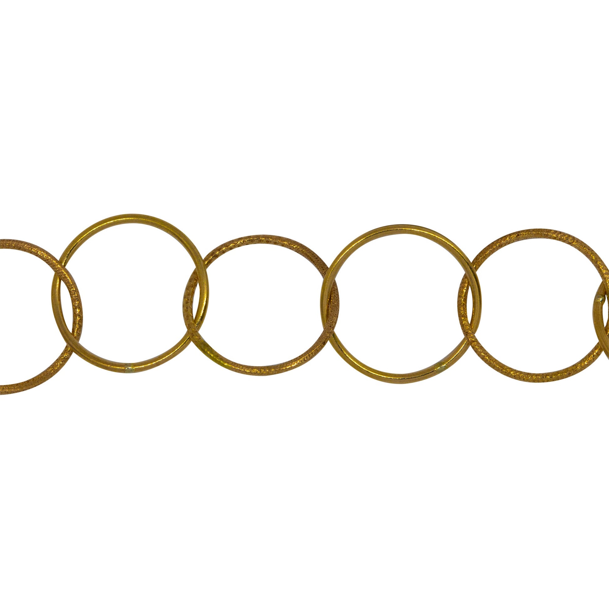 Chain by Foot. 14kt Gold Filled 12.6mm Width / Length Smooth and Textured Circle Links, Circle Chain. Price per: 1 Foot.