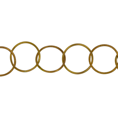 Chain by Foot. 14kt Gold Filled 12.6mm Width / Length Smooth and Textured Circle Links, Circle Chain. Price per: 1 Foot.