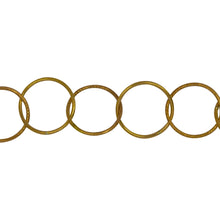 Load image into Gallery viewer, Chain by Foot. 14kt Gold Filled 12.6mm Width / Length Smooth and Textured Circle Links, Circle Chain. Price per: 1 Foot.
