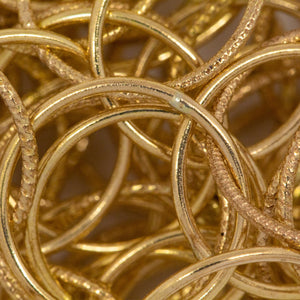 14kt Gold Filled 12.6mm Width / Length Smooth and Textured Circle Links, Circle Chain. Price per: 1 Foot.