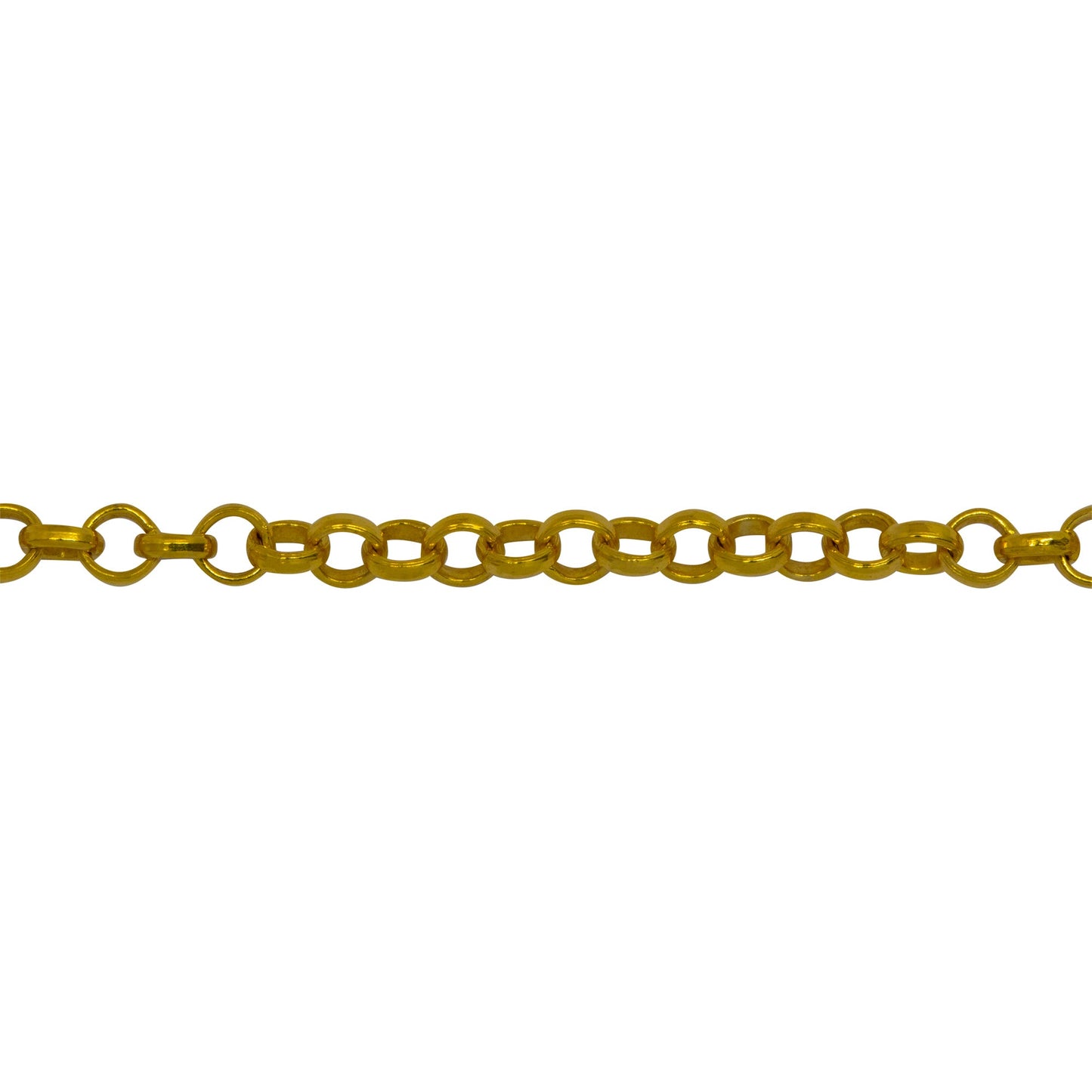 Chain by Foot. 14kt Gold Plated 2.94mm Width / Length Rolo Chain. Price per: 1 Foot.