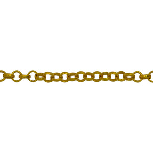 Chain by Foot. 14kt Gold Plated 2.94mm Width / Length Rolo Chain. Price per: 1 Foot.