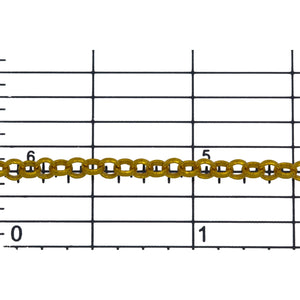 Sterling Silver - Gold Plated 3 mm Width / Length Rolo Chain. Price per: 1 Foot.