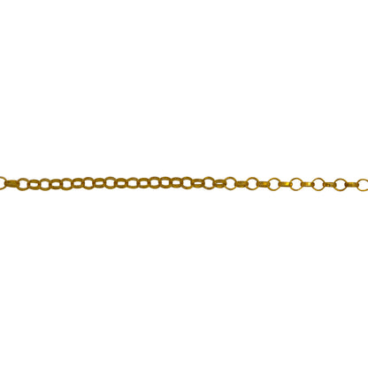 Chain by Foot. 14kt Gold Plated 1.4mm Width by 1.55 Length Rolo Chain. Price per: 1 Foot.