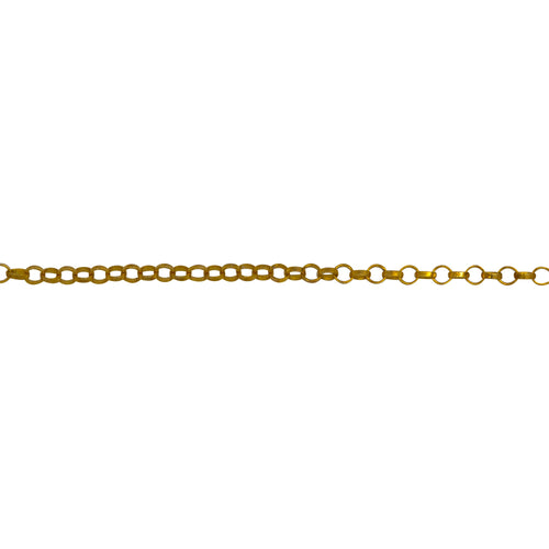 Chain by Foot. 14kt Gold Plated 1.4mm Width by 1.55 Length Rolo Chain. Price per: 1 Foot.