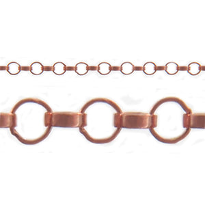 14kt Gold Filled - Rose Gold 1.4mm Width by 1.55 Length Rolo Chain. Price per: 1 Foot.