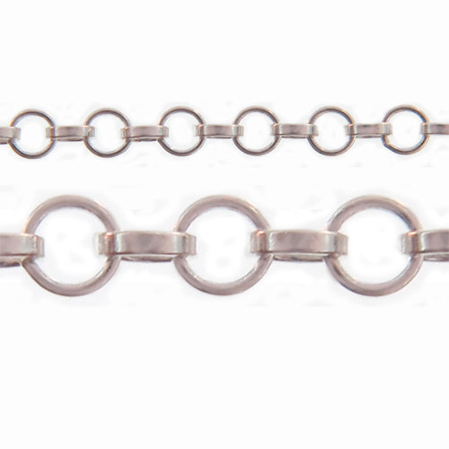 Sterling Silver 1.80mm Width / Length Rolo Chain. Price per: 1 Foot.
