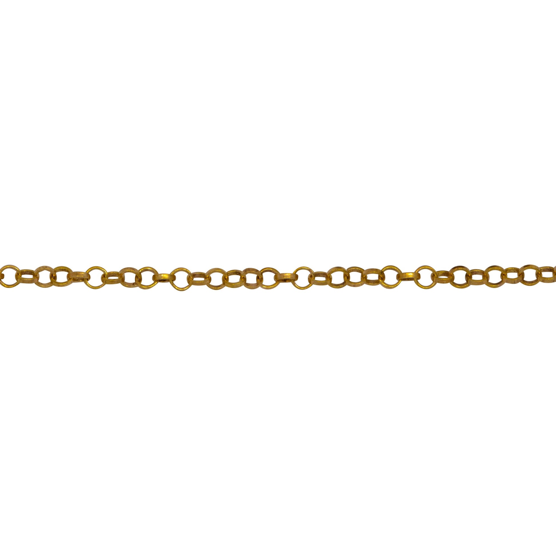 Chain by Foot. Sterling Silver - Gold Plated 1.75mm Width / Length Rolo Chain. Price per: 1 Foot.