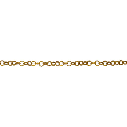 Chain by Foot. Sterling Silver - Gold Plated 1.75mm Width / Length Rolo Chain. Price per: 1 Foot.