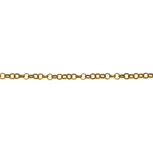 Chain by Foot. Sterling Silver - Gold Plated 1.75mm Width / Length Rolo Chain. Price per: 1 Foot.