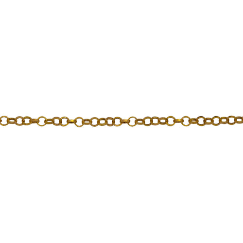 Chain by Foot. Sterling Silver - Gold Plated 1.75mm Width / Length Rolo Chain. Price per: 1 Foot.