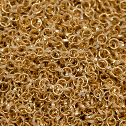 Sterling Silver - Gold Plated 1.80mm Width / Length Rolo Chain. Price per: 1 Foot.
