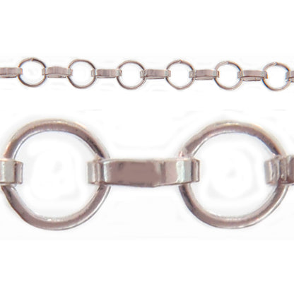 Sterling Silver 2.70mm Width / Length Rolo Chain. Price per: 1 Foot.